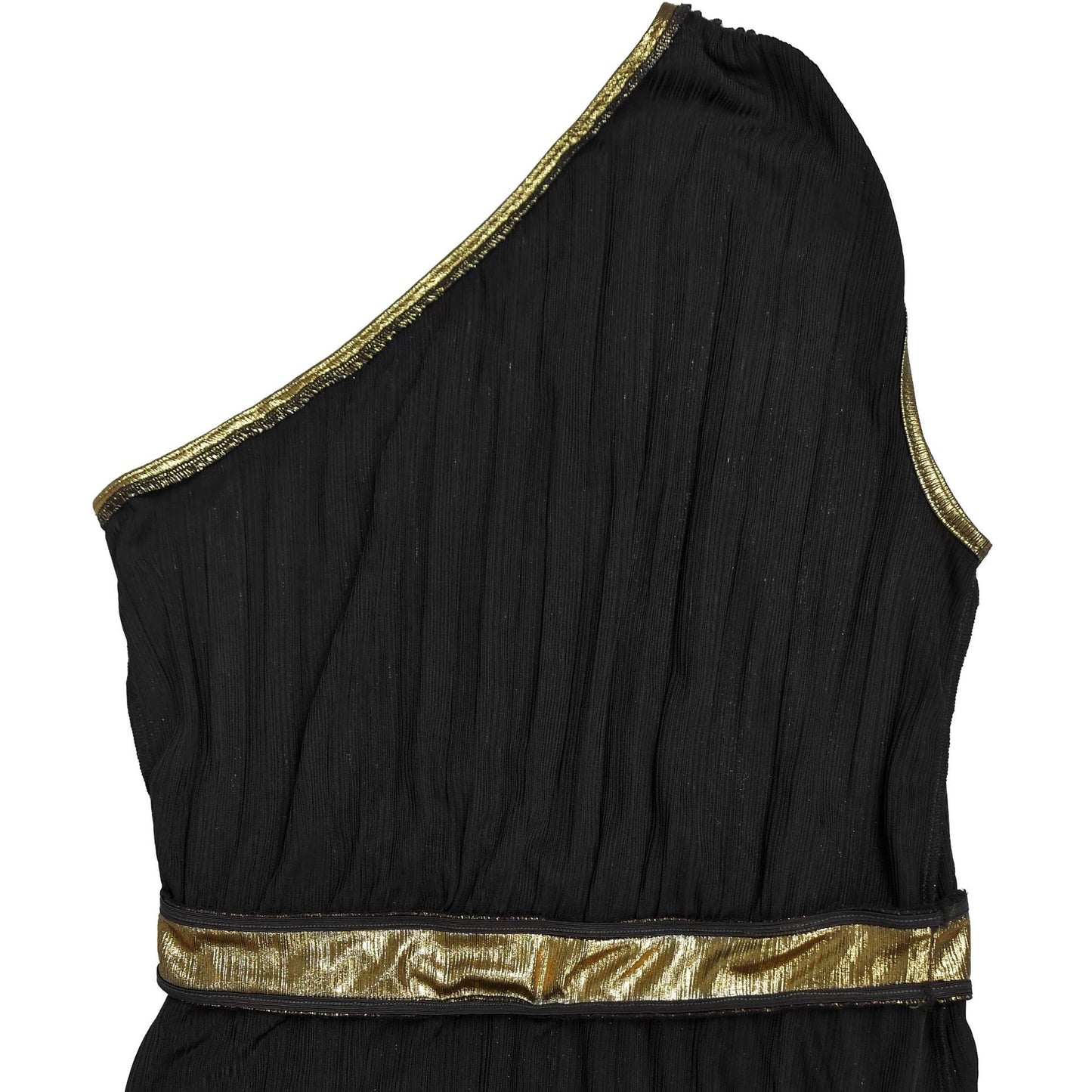 European And American Fashion Elegant Bronzing Oblique Shoulder Sleeveless Solid Color Dress