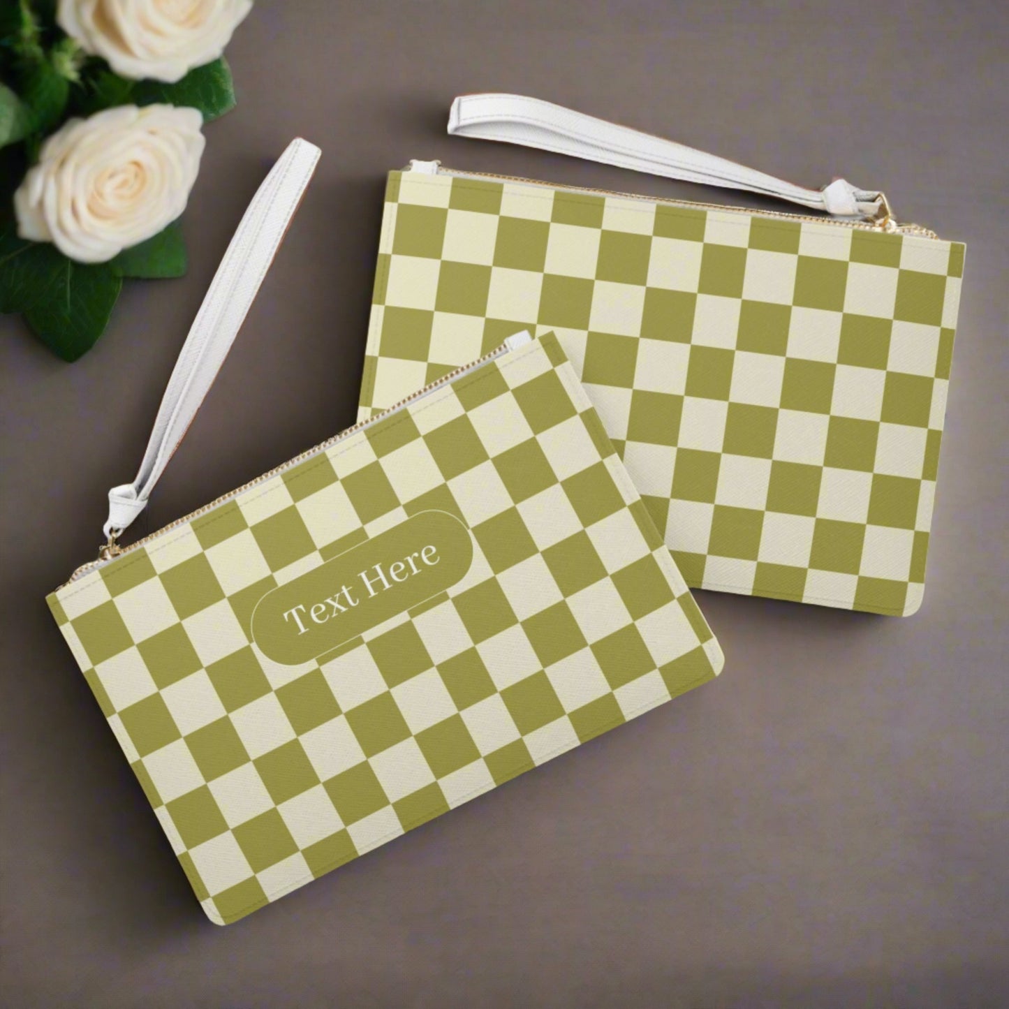 Clutch Bag - Personalize With Checkered Designs