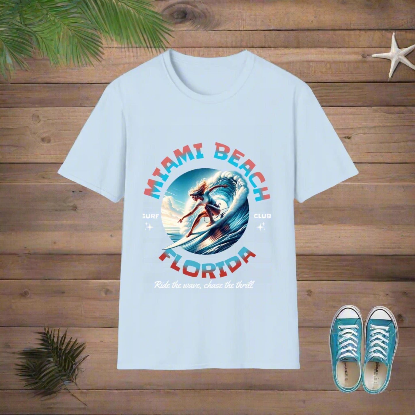 Unisex Softstyle T-Shirt-Personalized Miami Beach Florida Tshirt