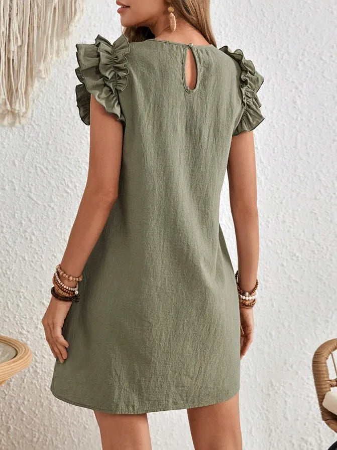 Women's Summer Casual V-neck Lace Dress