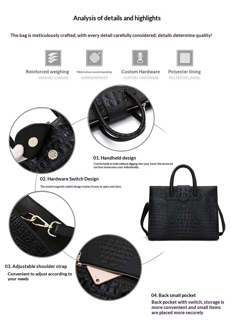 Fashionable Trendy Large-capacity Tote Bag