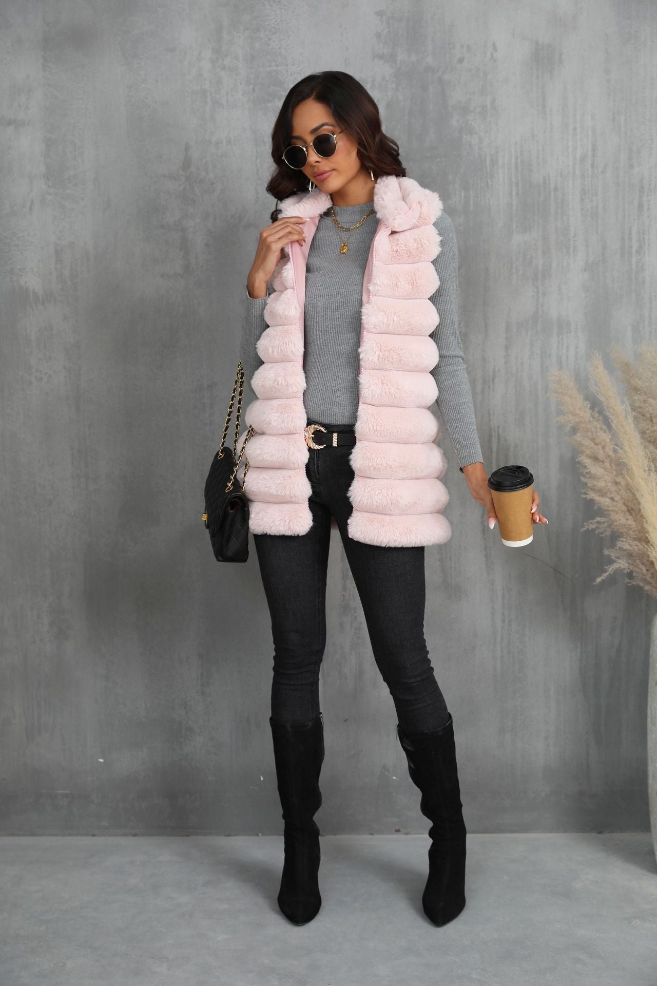 Mid-length Autumn And Winter New Faux Fur Vest For Women