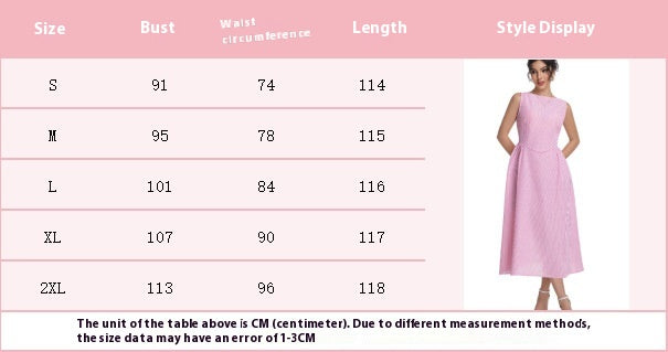 Women's Striped Sleeveless Zipper Princess Dress