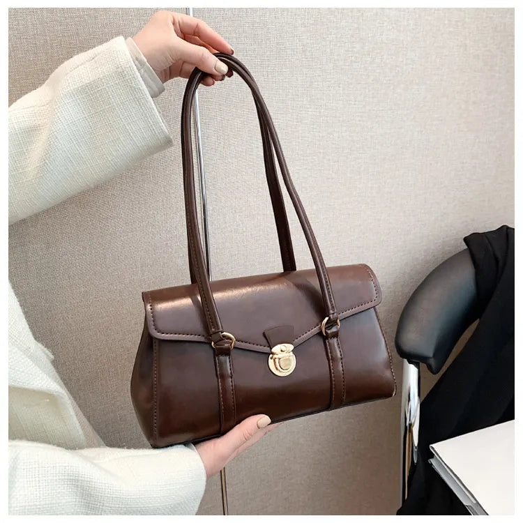Retro High-grade Underarm Document Tote Bag Women
