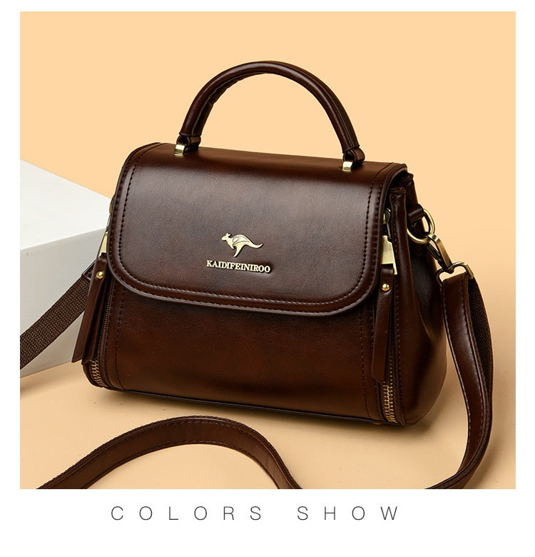 Retro High-end Textured Tote And Shoulder Bag