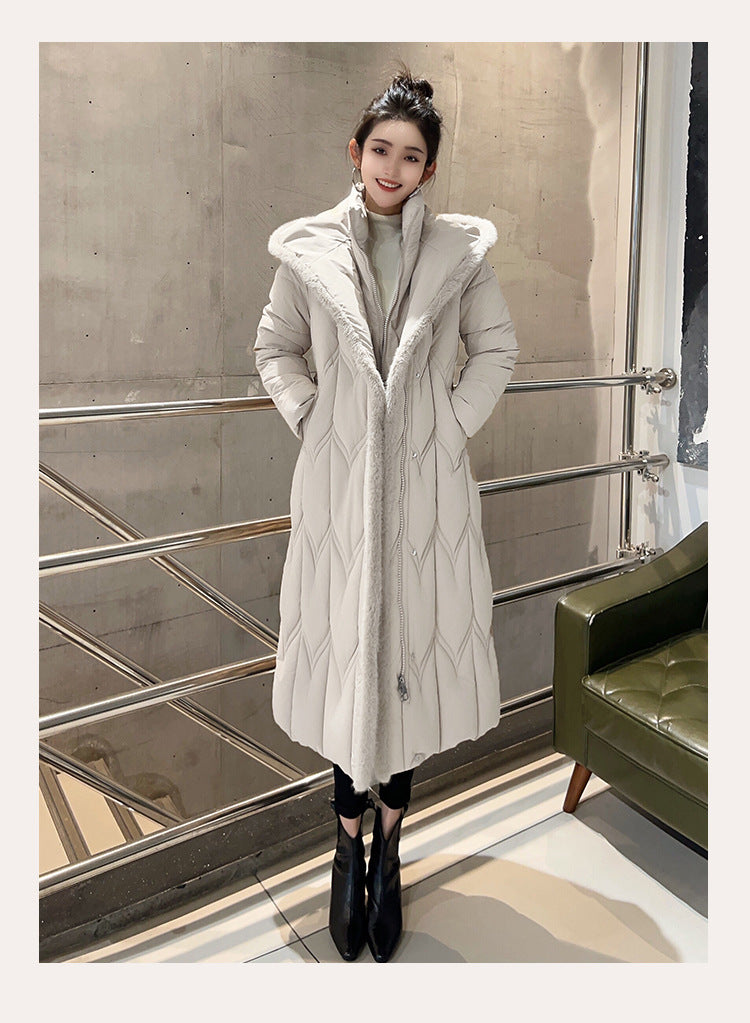 Stitching Elegant Slim Large Cotton-padded Clothes