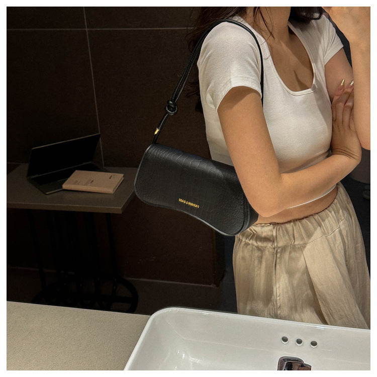 Solid Color PU Small Square Bag Shoulder Messenger Bag Handbag