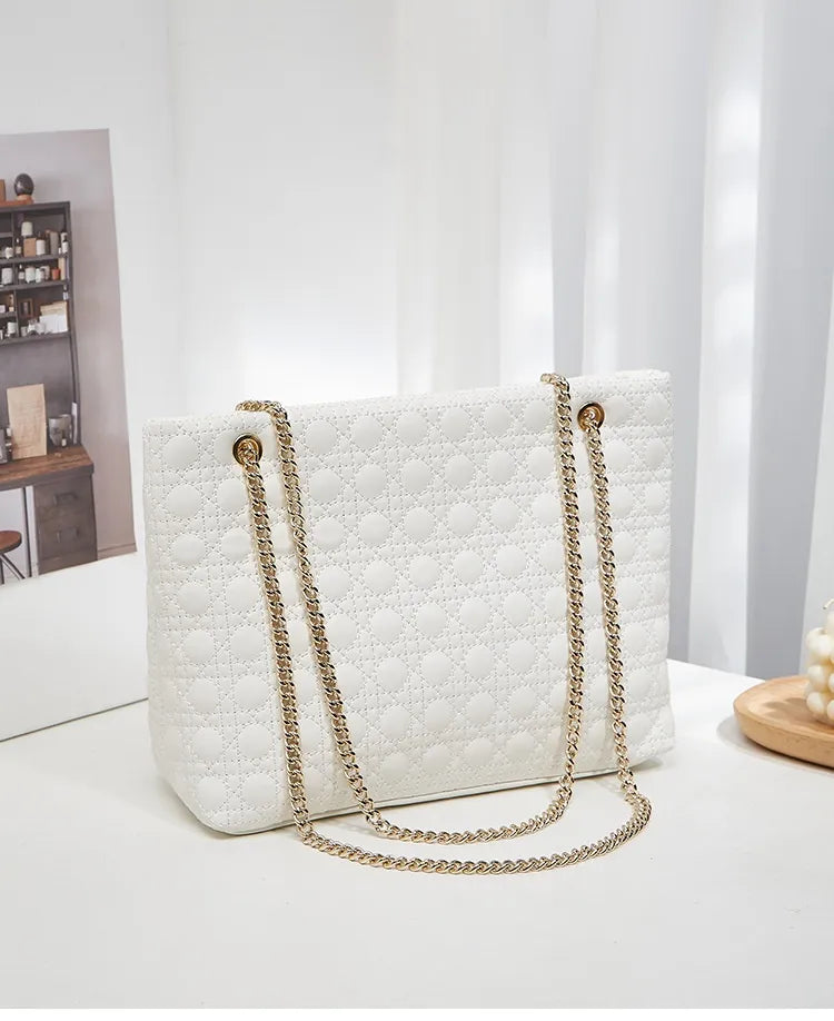 Rhombus Casual Tote Bag Vintage Chain Bag Shoulder