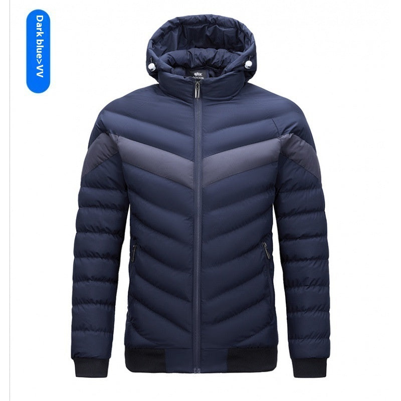 Autumn And Winter New Rib Cotton Clothing Men's Plus Size Coat Top