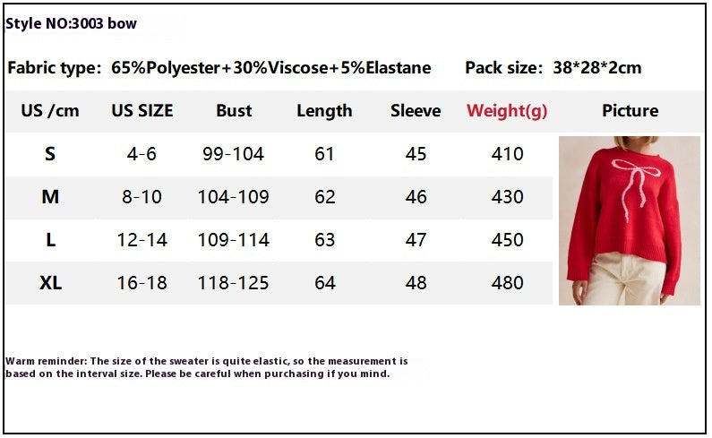 Retro Casual Bow Brocade Sweater