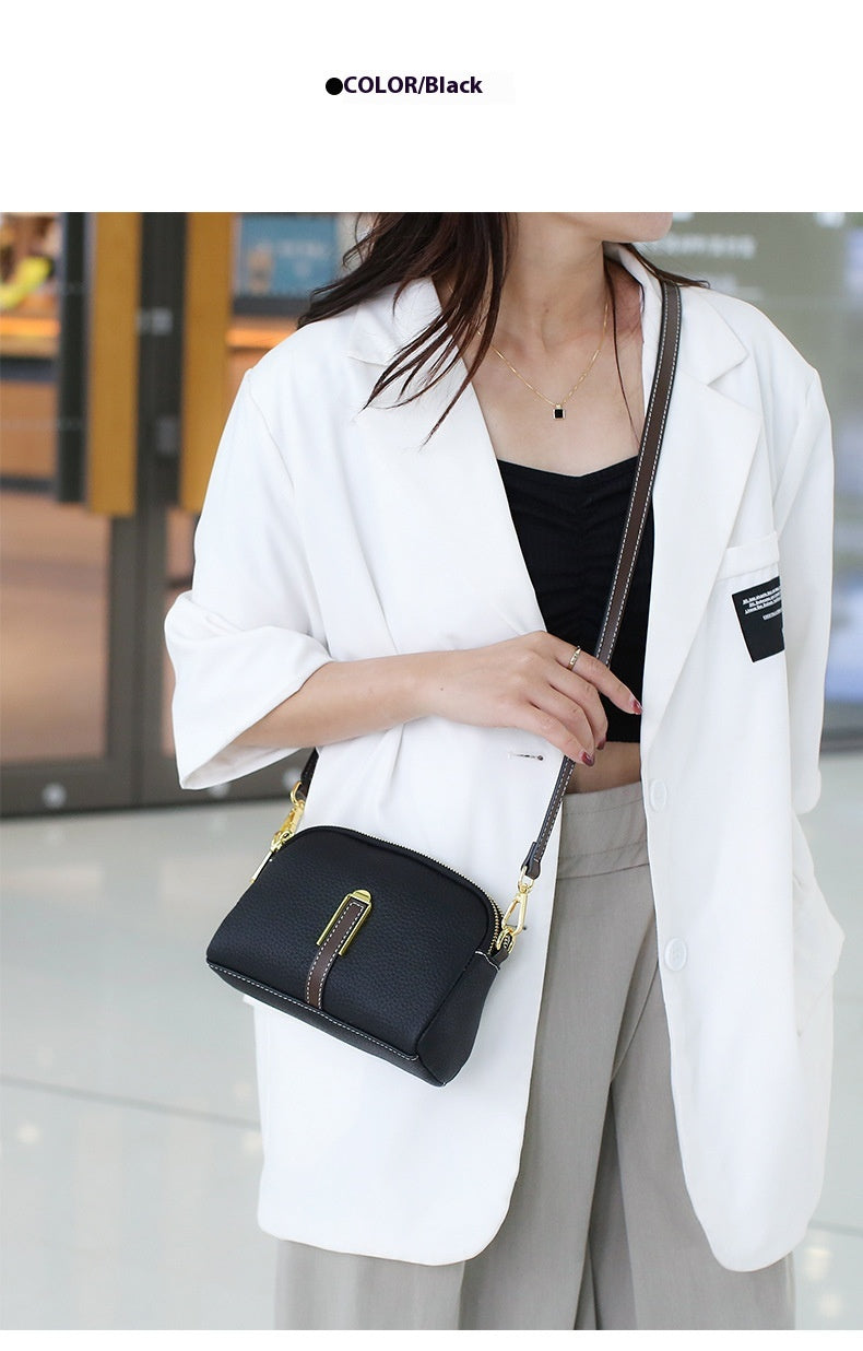 Layer Cowhide Large Capacity Square All-match Shoulder Bag