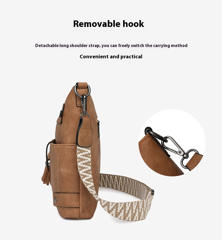 Retro Washed Leather Shoulder Messenger Bag