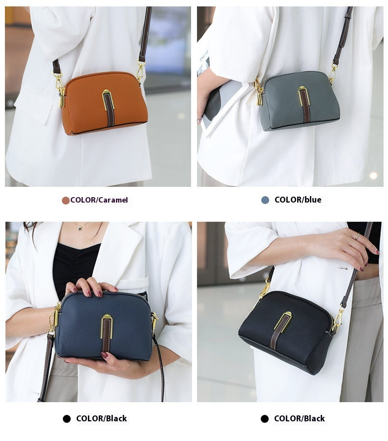 Layer Cowhide Large Capacity Square All-match Shoulder Bag