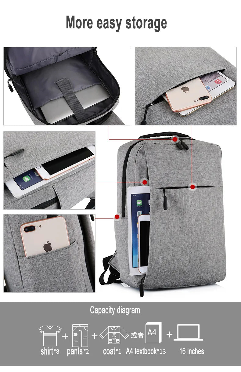 New Laptop Usb Backpack School Bag Rucksack Anti Theft Men Backbag Travel Daypacks Male Leisure Backpack Mochila Women Girl