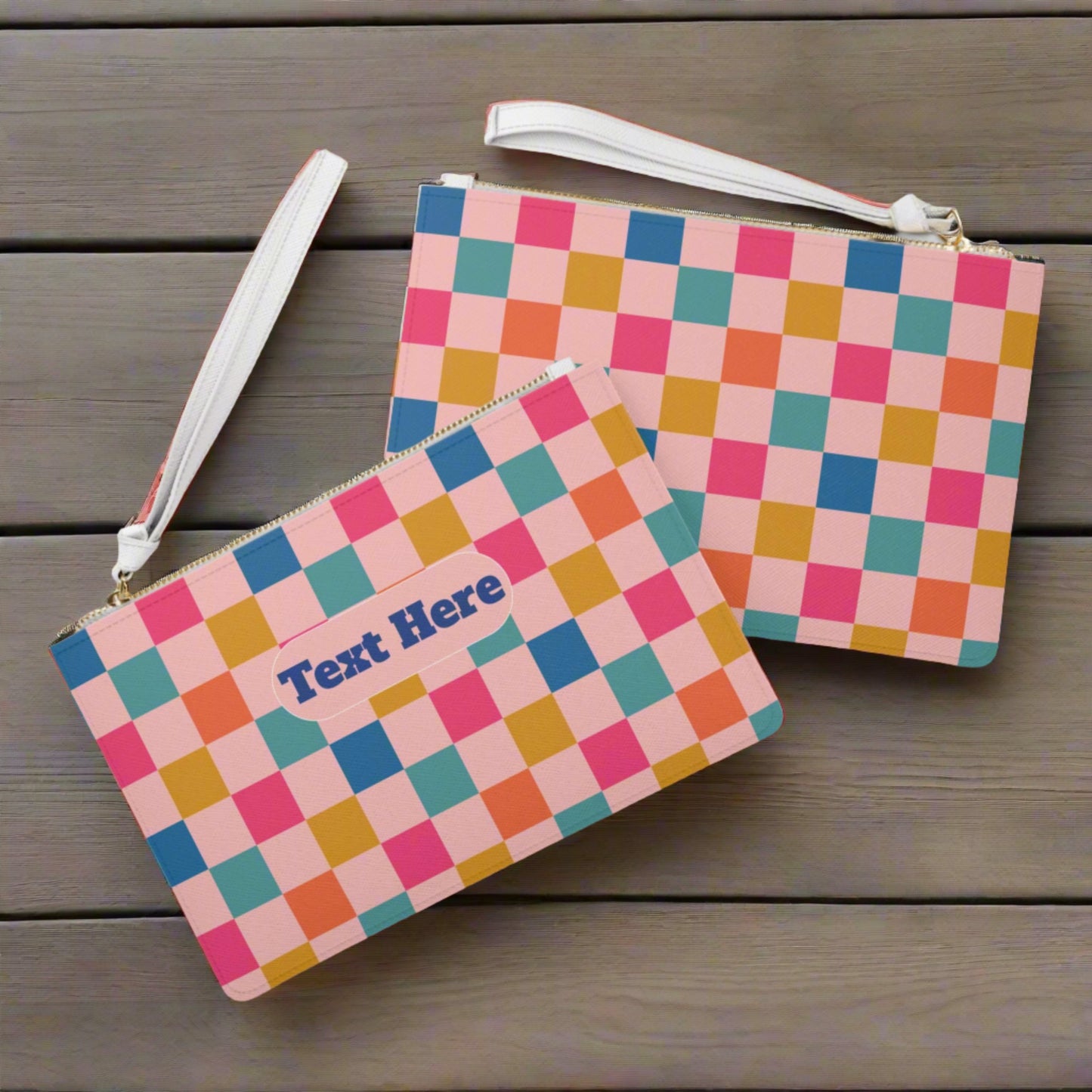 Clutch Bag - Personalize With Checkered Designs