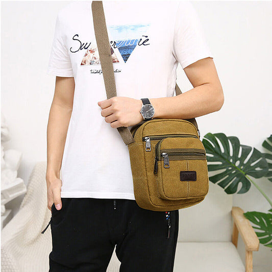 Crossbody Bag Canvas Bags Casual Shoulder Satchel Handbag Pouch Messenger Unisex