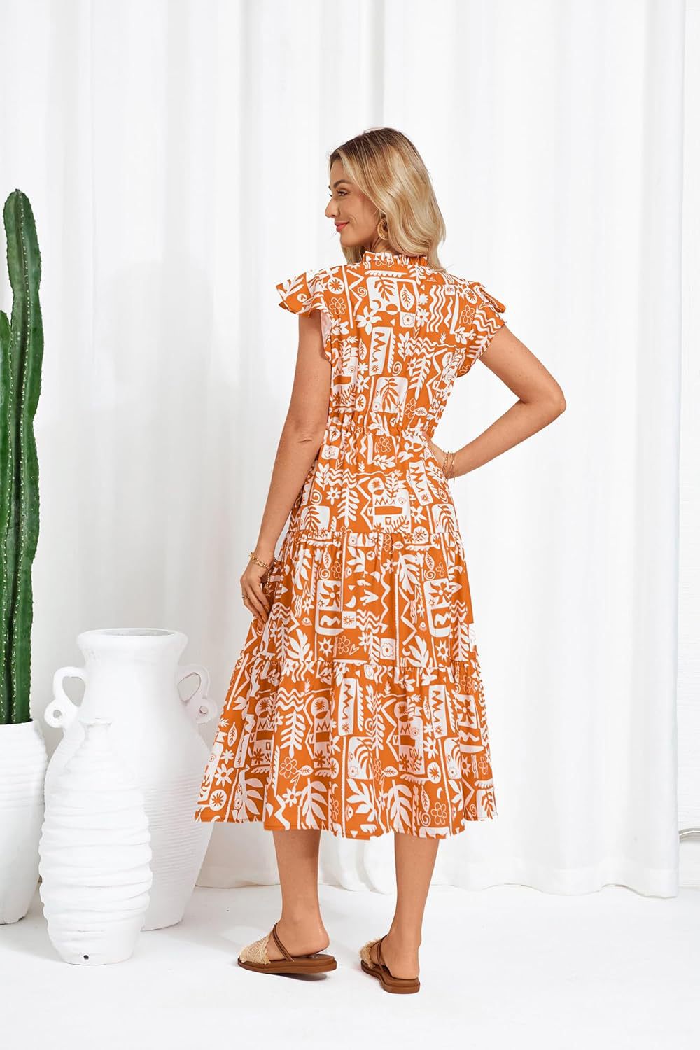European And American Short Sleeve Tassel Bohemian Vacation Beach Dress