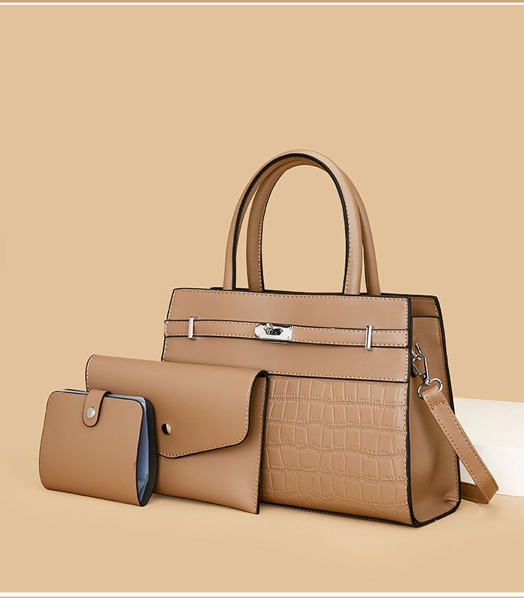 New Stone Pattern Lady Bags Simple Elegant Women's Portable