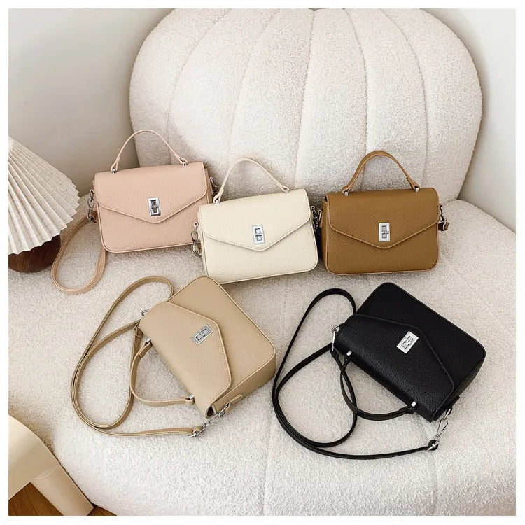 Fashion Casual All-match Commute Cowhide Portable Shoulder Messenger Bag