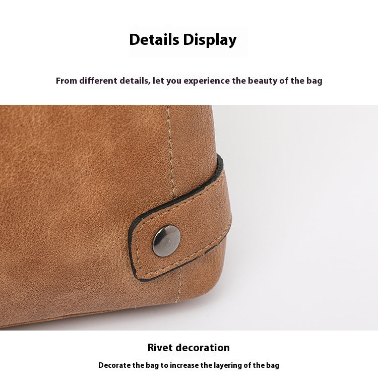 Retro Washed Leather Shoulder Messenger Bag