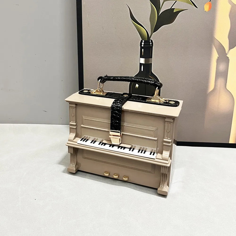 Piano Acrylic Box Shoulder Crossbody Bag