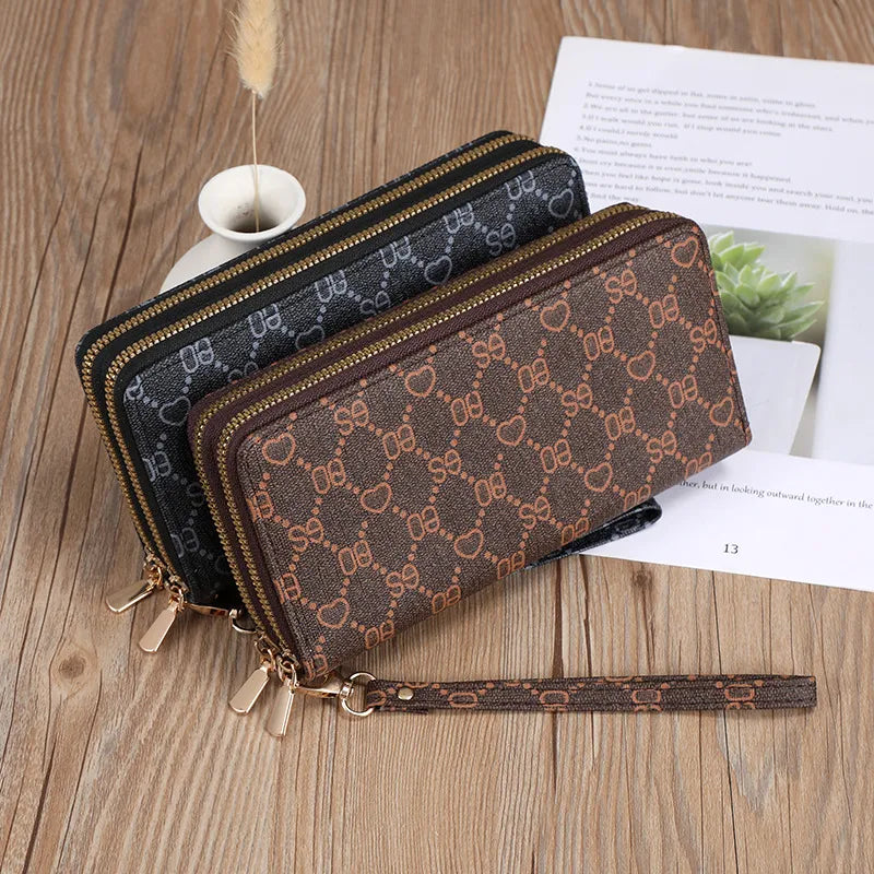Long Wallet Clutch Mobile Phone Bag Coin Purse Zipper Bag Wallet