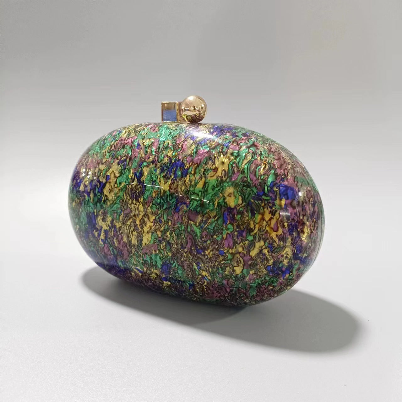 Womens Oval Pearlescent Fashion Shoulder Bag