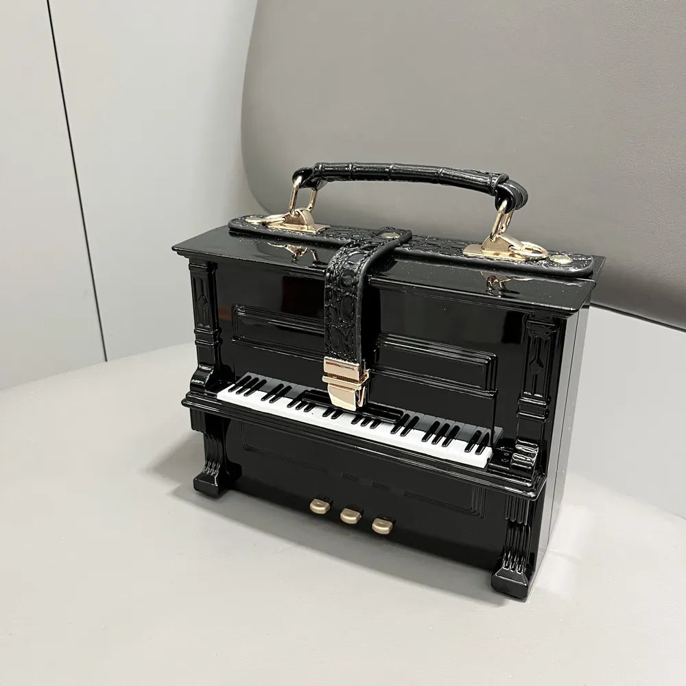 Piano Acrylic Box Shoulder Crossbody Bag