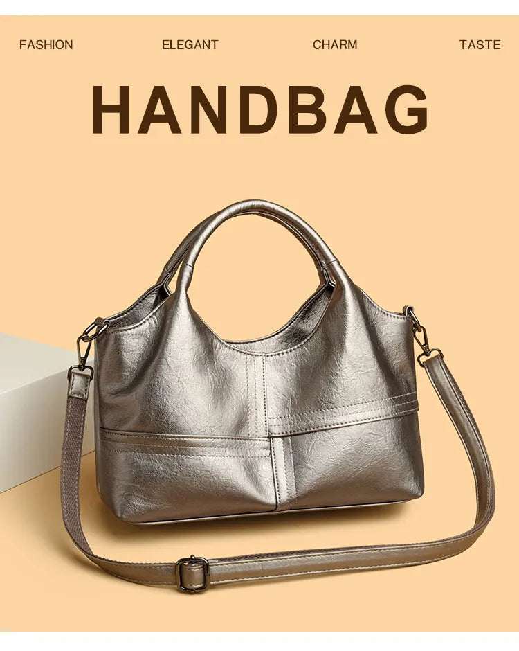 Soft Leather Handbag Women's Lightweight And Large Capacity Crossbody Bag