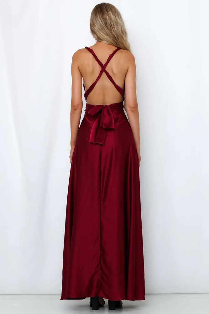 Deep V-neck Sleeveless Lace-up Sexy Backless High Waist Large Swing Satin Dress