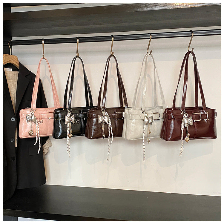 Commuter Texture Underarm Shoulder Handbag