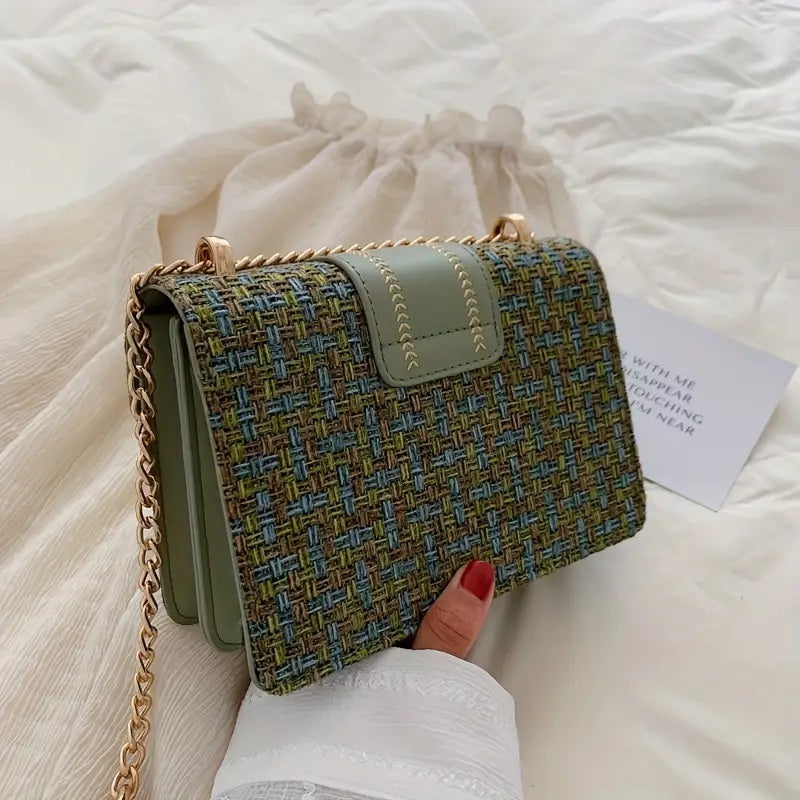 PU Crossbody Chain Small Bag