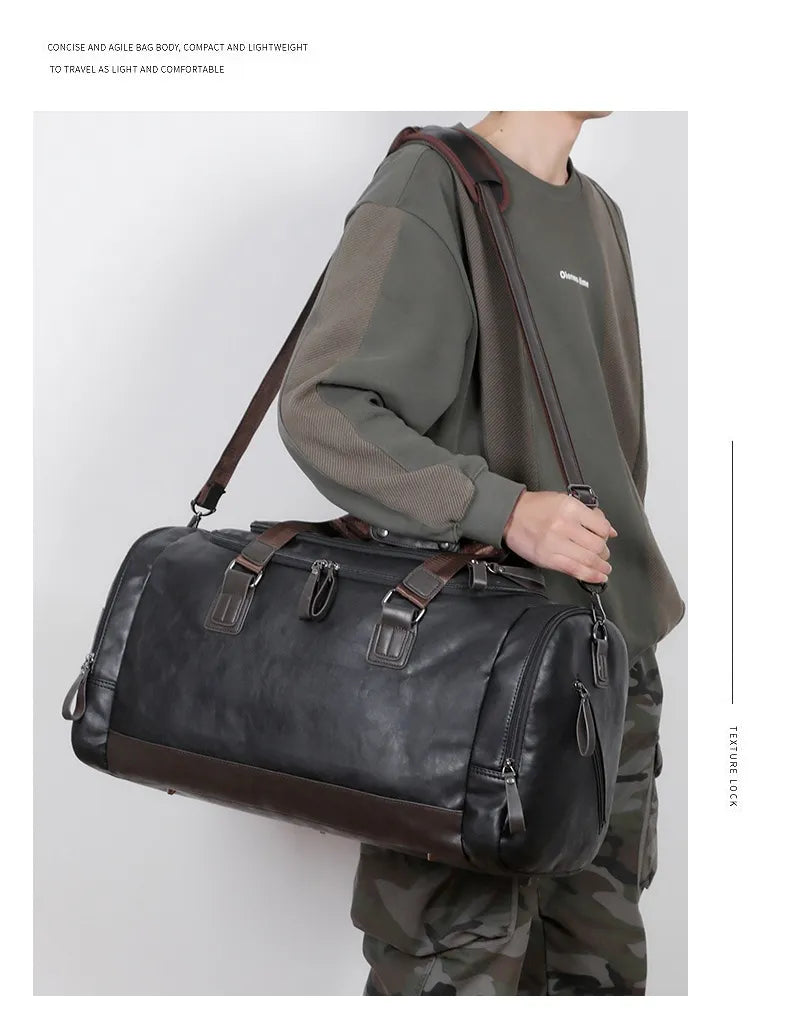 Men's Portable Travel Bag Crossbody Business Short Distance Business Bag Large Capacity