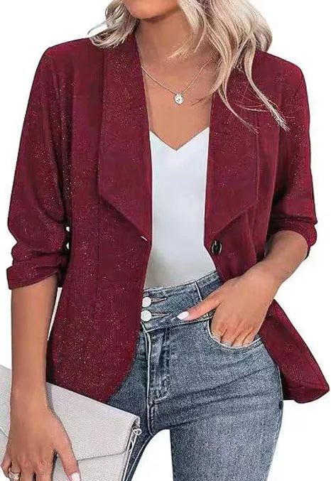 Close-fitting And Slim-fitting Cardigan Graceful Suit Jacket