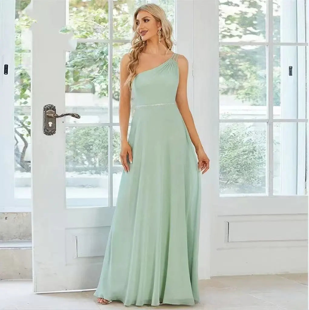 High-Grade One-shoulder Slim-fit Dress For Women Dress