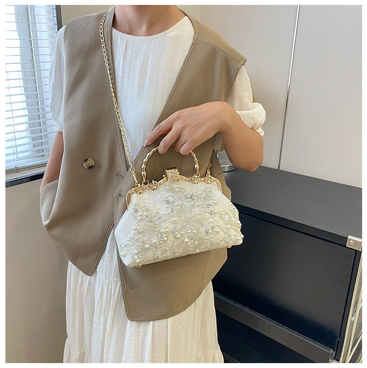 Pearl Embroidered Fashion Handbag
