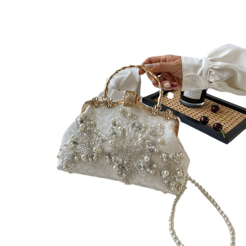 Pearl Embroidered Fashion Handbag