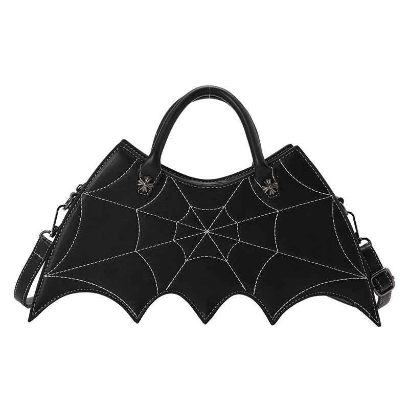 Halloween Spider Web Shape Shoulder Bags Personality Batgirl Tide Pu Handbags Fashion Messenger Crossbody Bag