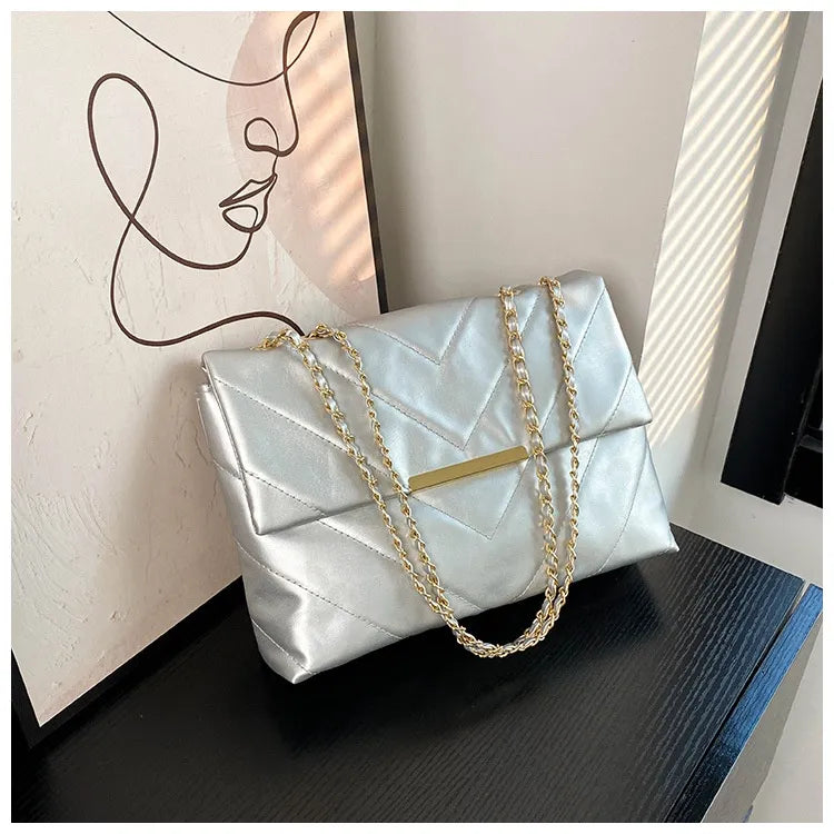 Simple Portable Casual Fashion Crossbody Diamond Embroidery Thread Chain Bag