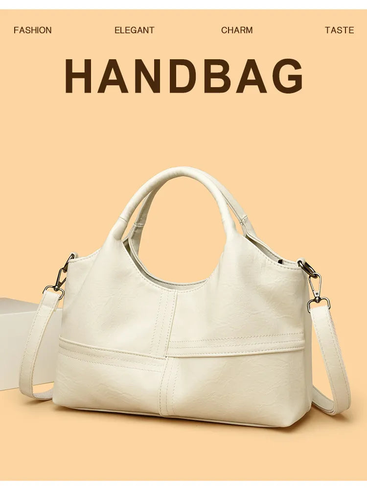 Soft Leather Handbag Women's Lightweight And Large Capacity Crossbody Bag