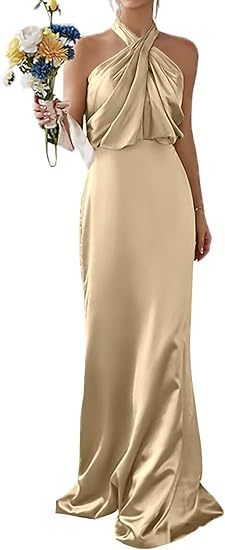 Halter Fashionable Elegant Slim Fit Dress