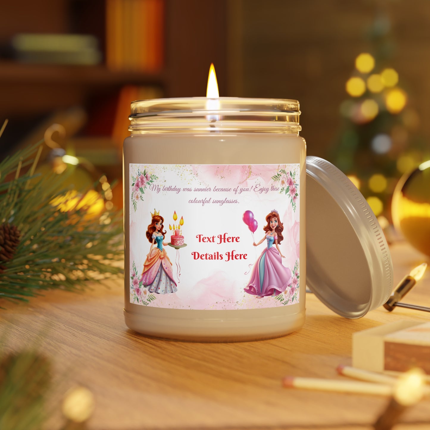 Scented Candles, 9oz Generic brand-Personalized Princess Thank you Gifts For Birthdays