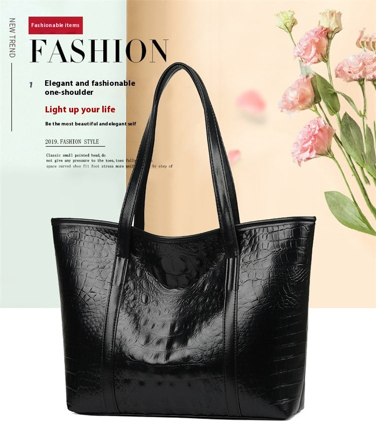 Women's Soft Leather Portable Large Capacity Shoulder Bag