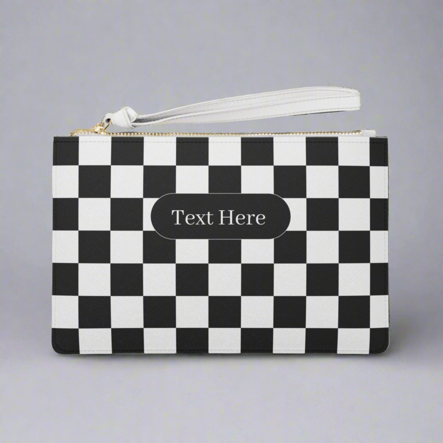 Clutch Bag - Personalize With Checkered Designs