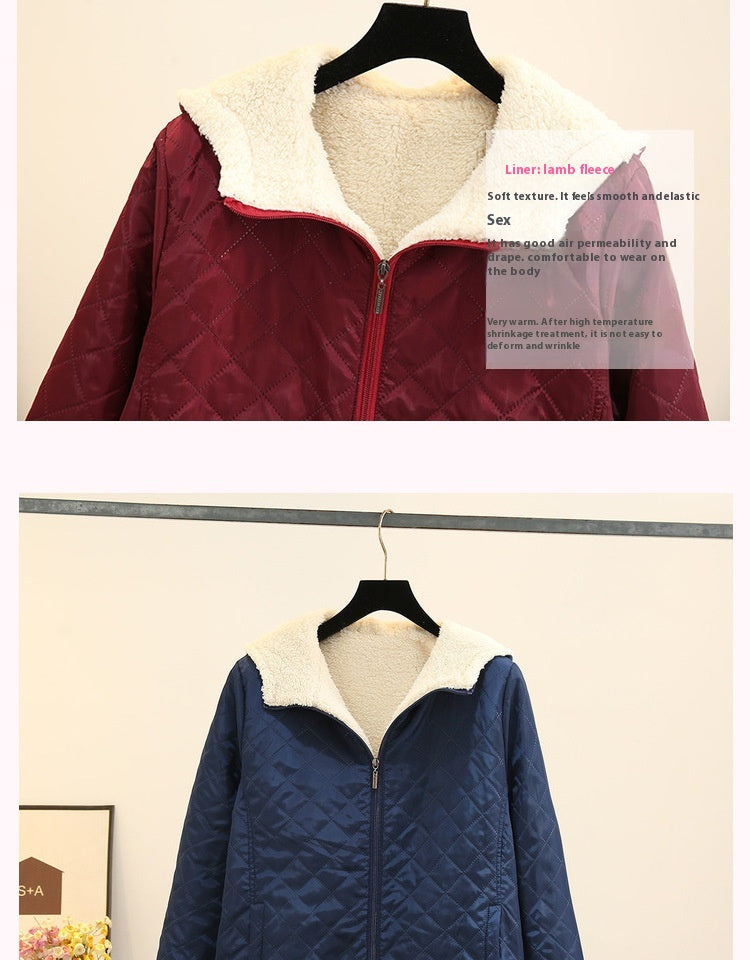 Winter Korean Style Thin Hood Long Sleeve Cotton Clothes Coat For Women