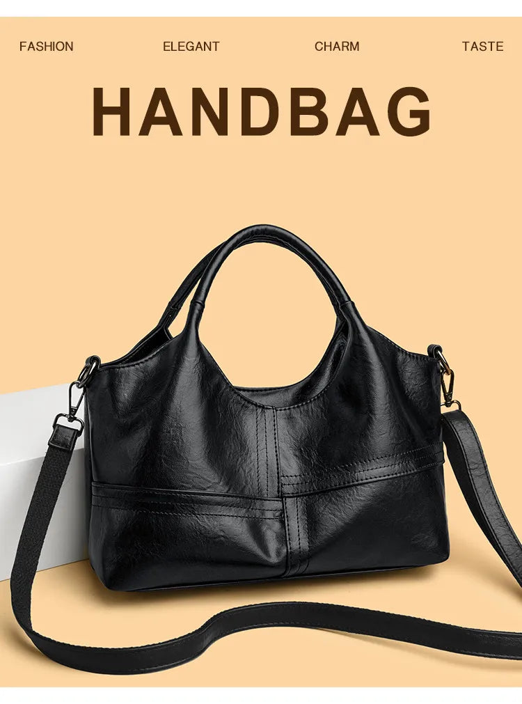 Soft Leather Handbag Women's Lightweight And Large Capacity Crossbody Bag