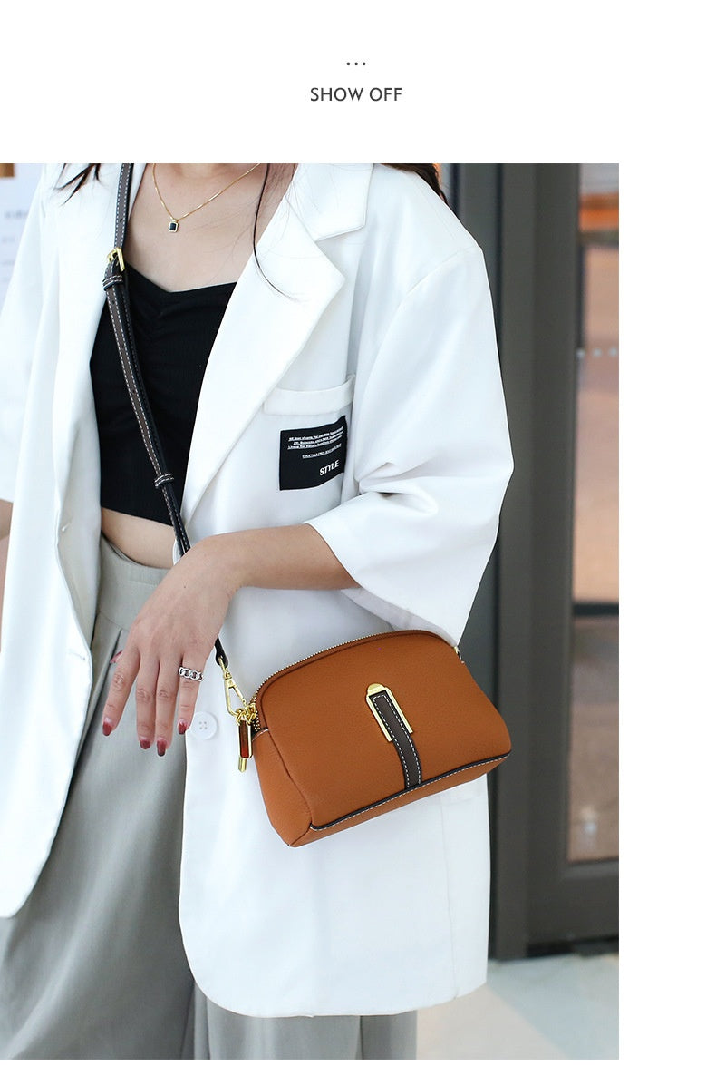 Layer Cowhide Large Capacity Square All-match Shoulder Bag