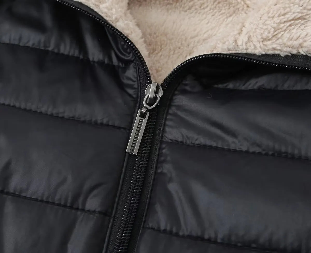 European And American Short Velvet Loose Hooded Cotton Jacket Jacket