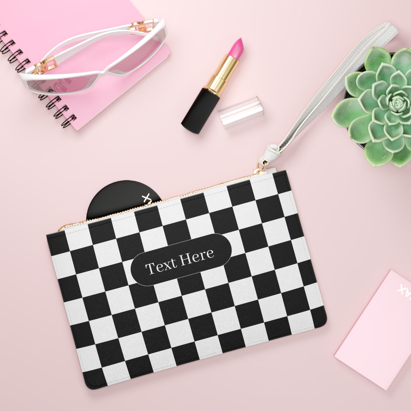 Clutch Bag - Personalize With Checkered Designs