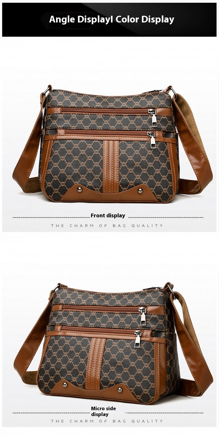 Women's Large-capacity Stitching Pattern Bag